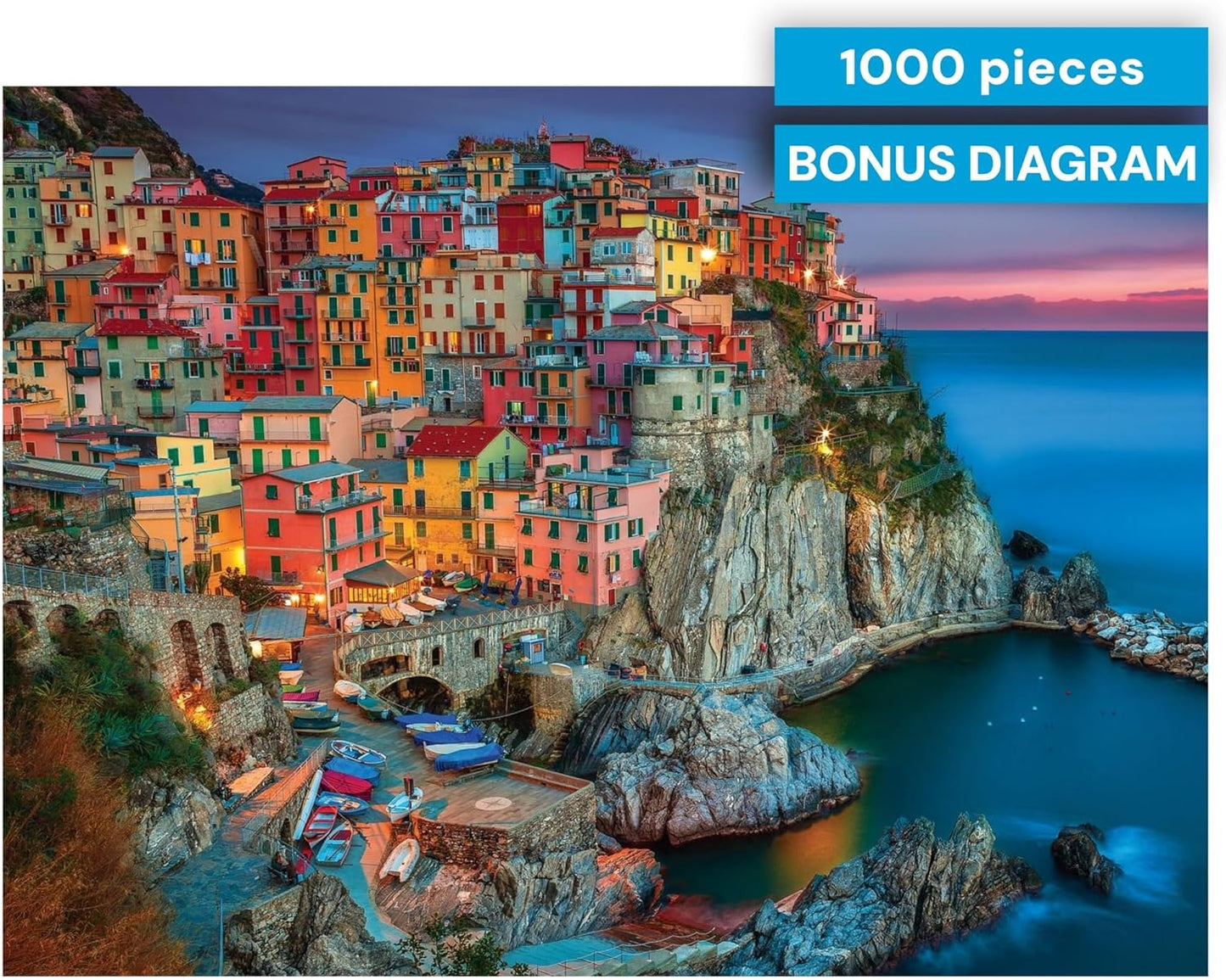 Italian Coastal Landscape Jigsaw Puzzle – 1000-Piece Scenic Puzzle for Adult Leisure