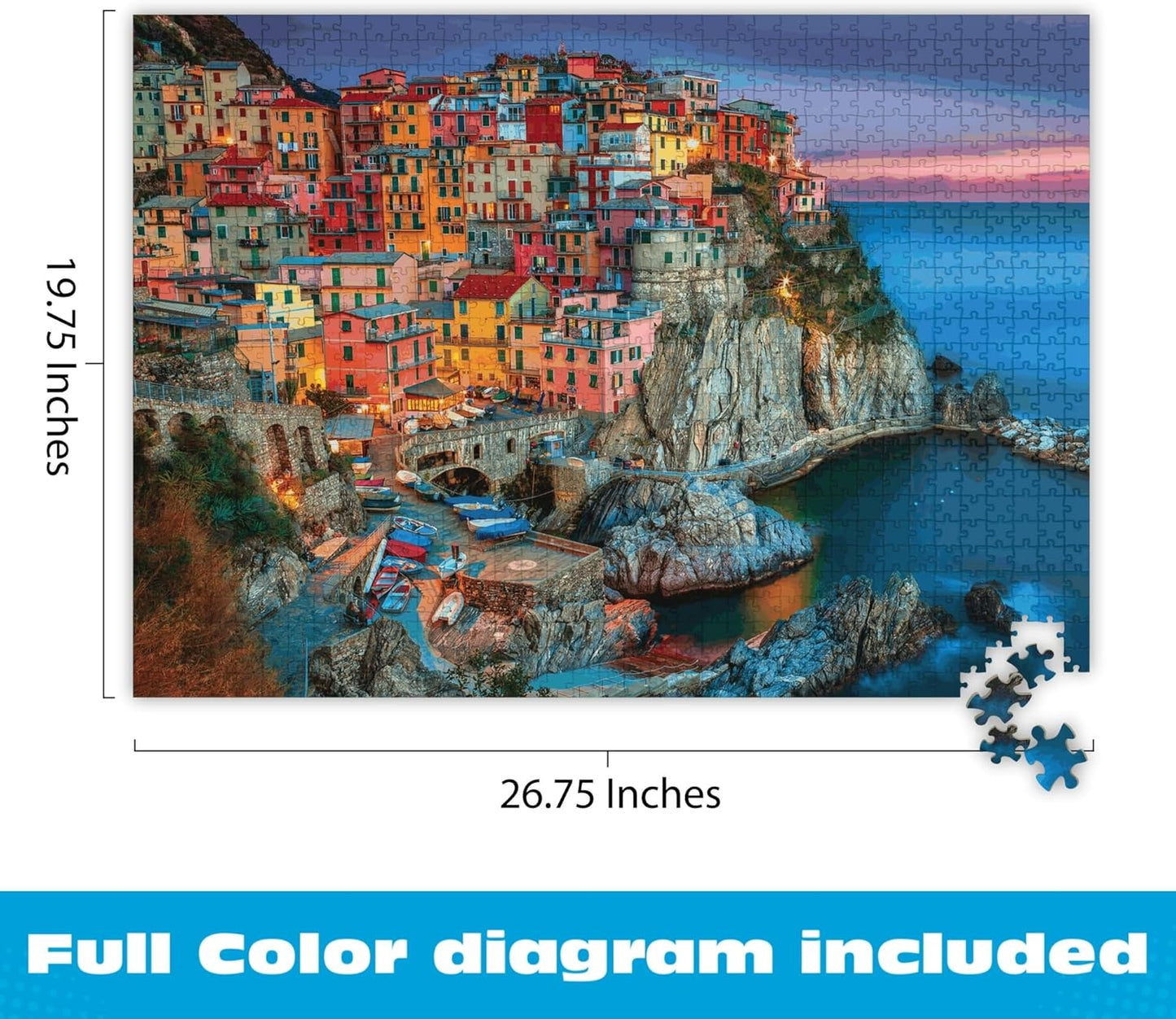 Italian Coastal Landscape Jigsaw Puzzle – 1000-Piece Scenic Puzzle for Adult Leisure