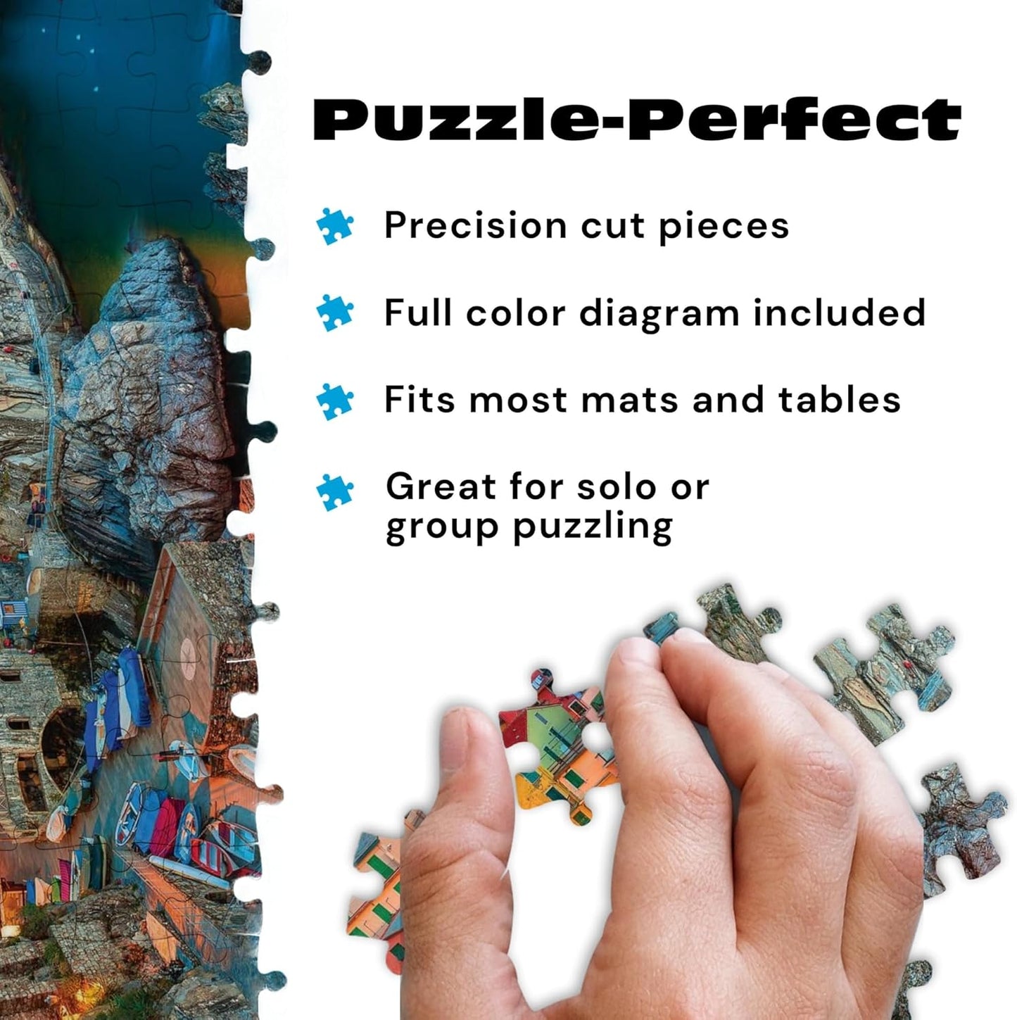 Italian Coastal Landscape Jigsaw Puzzle – 1000-Piece Scenic Puzzle for Adult Leisure