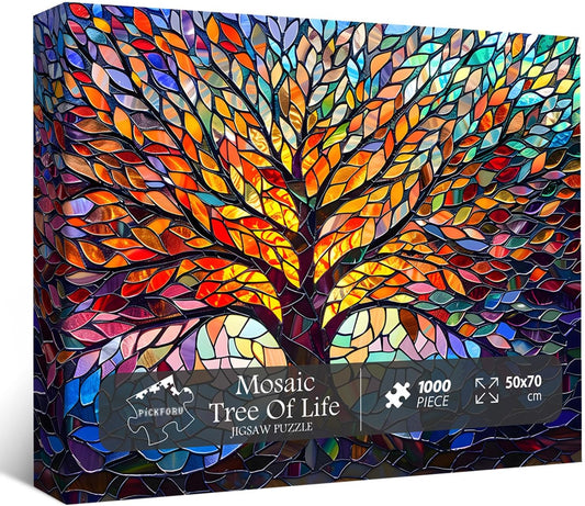 Art-Style Tree Pattern Jigsaw Puzzle – 1000-Piece Decorative Puzzle for Adult Leisure
