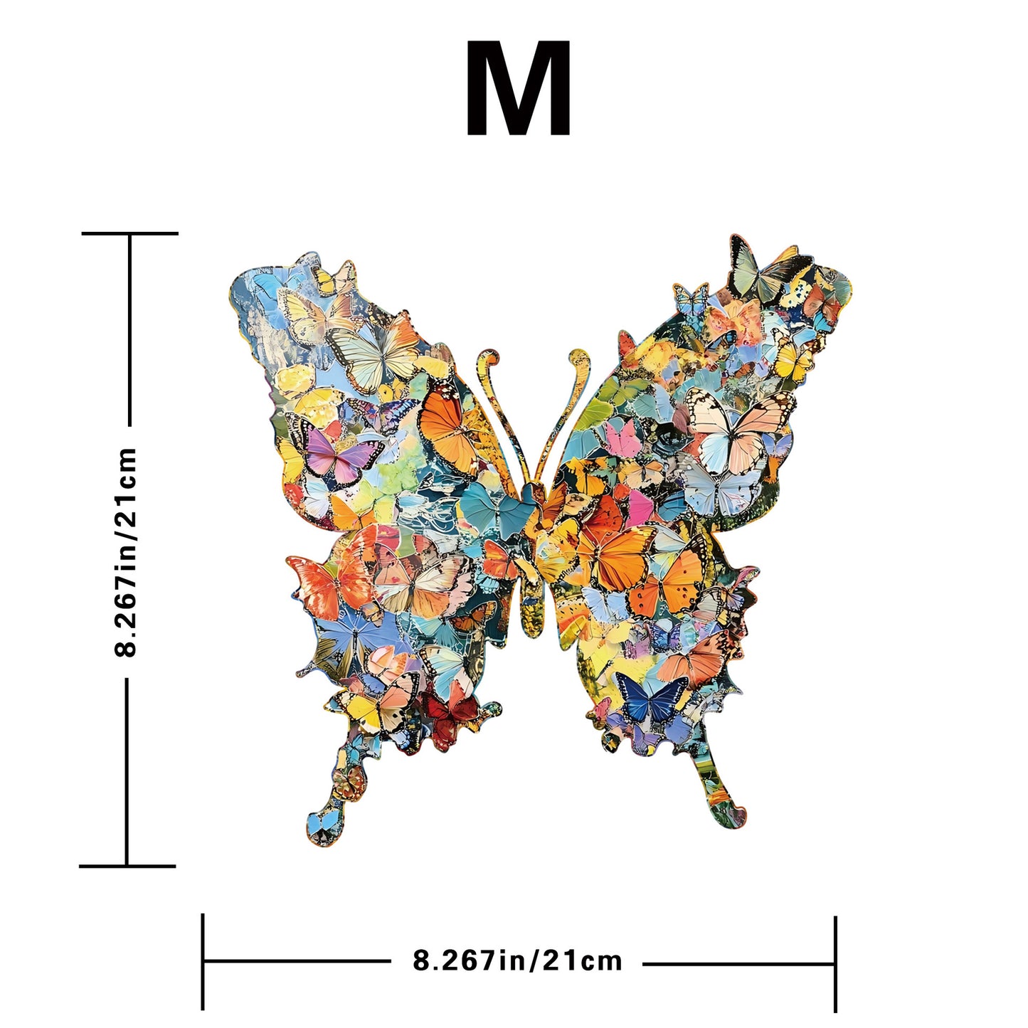 Custom Wooden Butterfly Assembly Puzzle with Photo Frame – Decorative Splicing Art Display