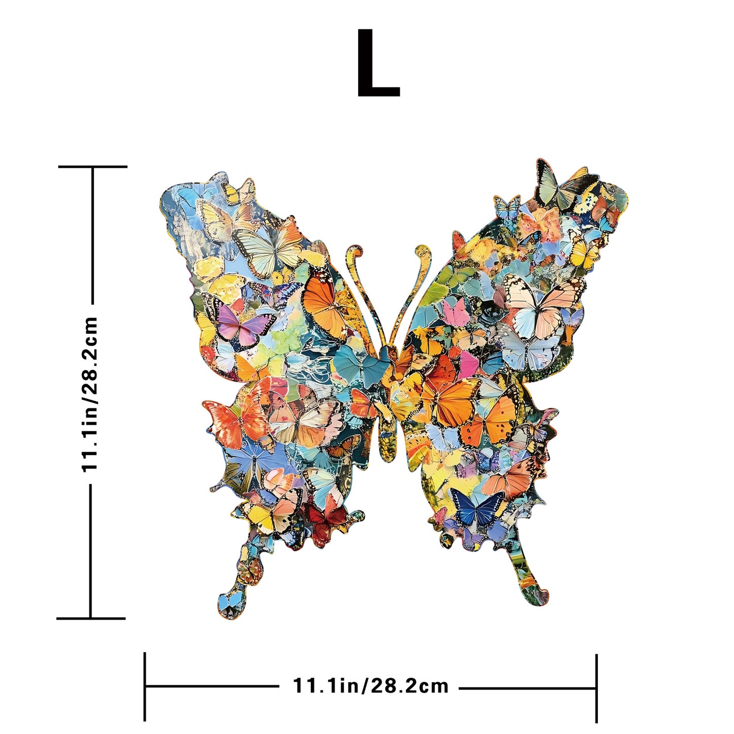 Custom Wooden Butterfly Assembly Puzzle with Photo Frame – Decorative Splicing Art Display